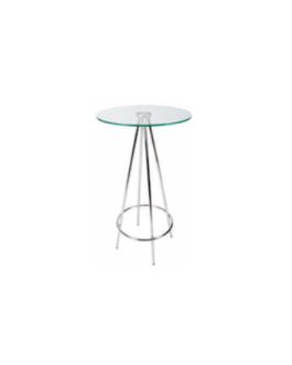Glass Chrome Pyramid Bar Table                                                                                                                                                                                                                                                                                                                                                                                                                                                            Glass Chrome Pyramid Bar Table FT2002
