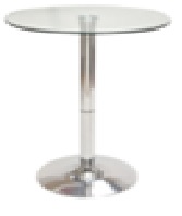COCKTAIL/HIGH TABLE - CROME & GLASS